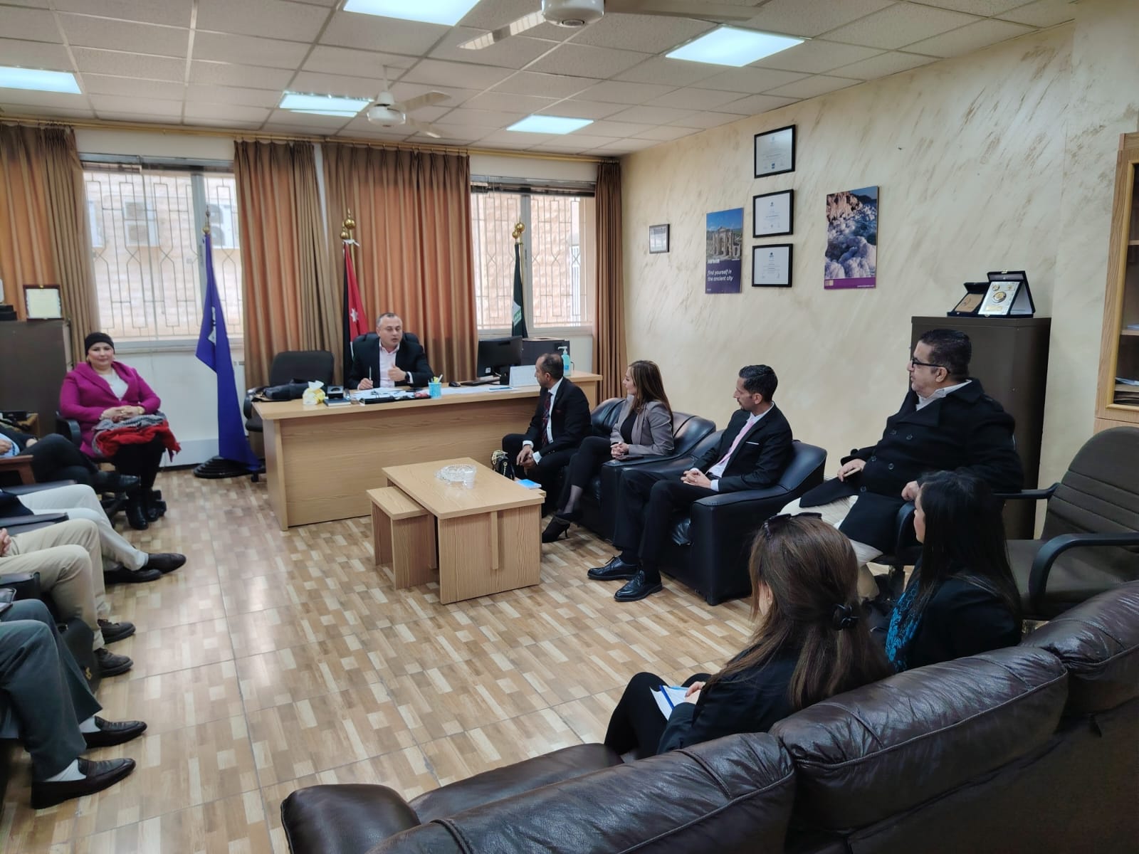 Academic Delegation from Amman University College Visits Faculty of Tourism and Hotels at Yarmouk University to Explore Academic Cooperation Horizons