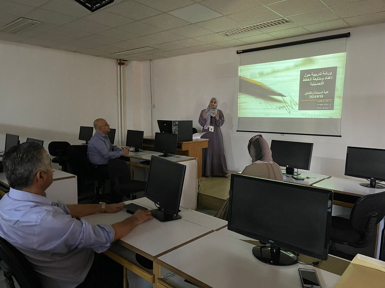 Accreditation and Quality Assurance Holds a Training Workshop at the Faculty of Tourism and Hotels on the Enhancement of Strategic Plans